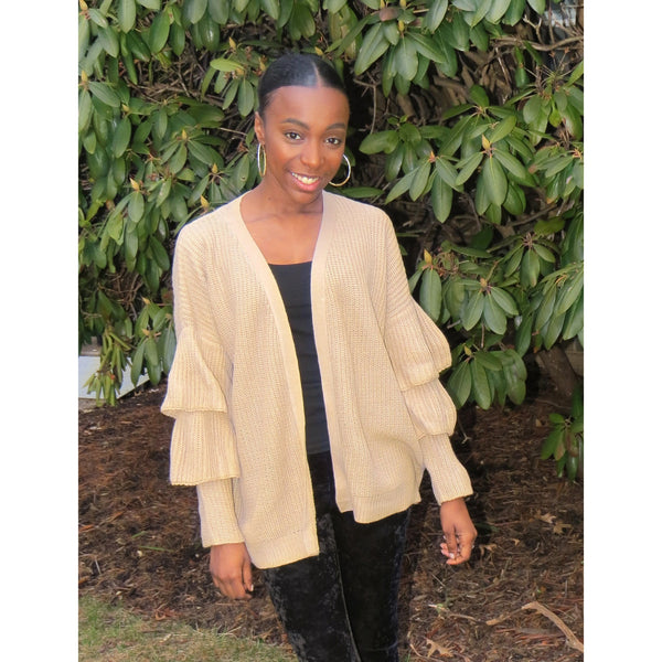 Bella Taupe Cardigan - Brihanna Nicole