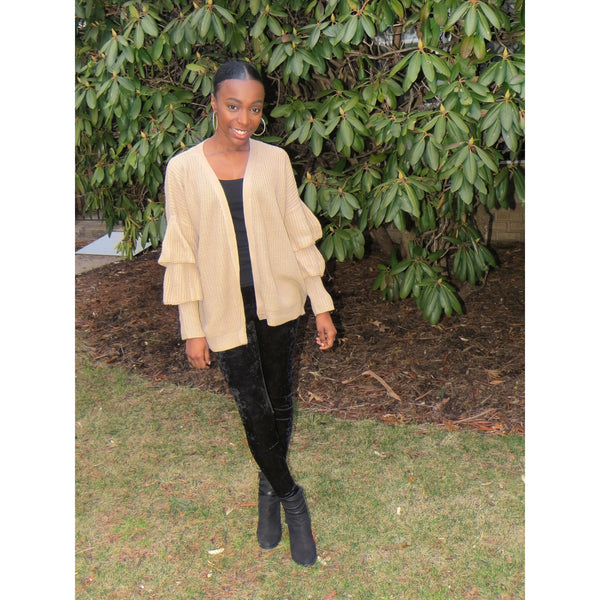 Bella Taupe Cardigan - Brihanna Nicole