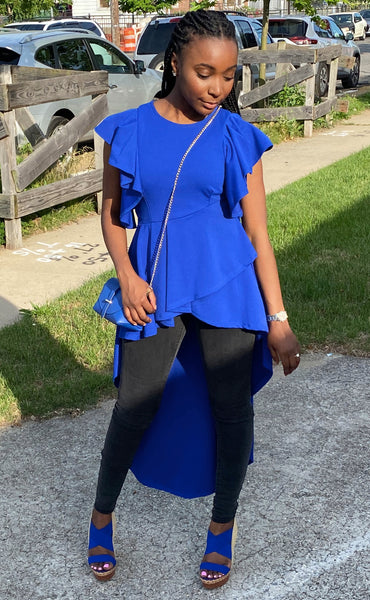 Renee Ruffle Hi-Low Top