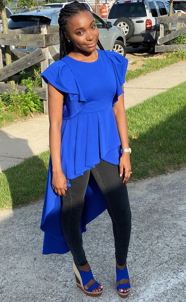 Renee Ruffle Hi-Low Top