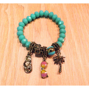 Vacation Charm Beaded Bracelet